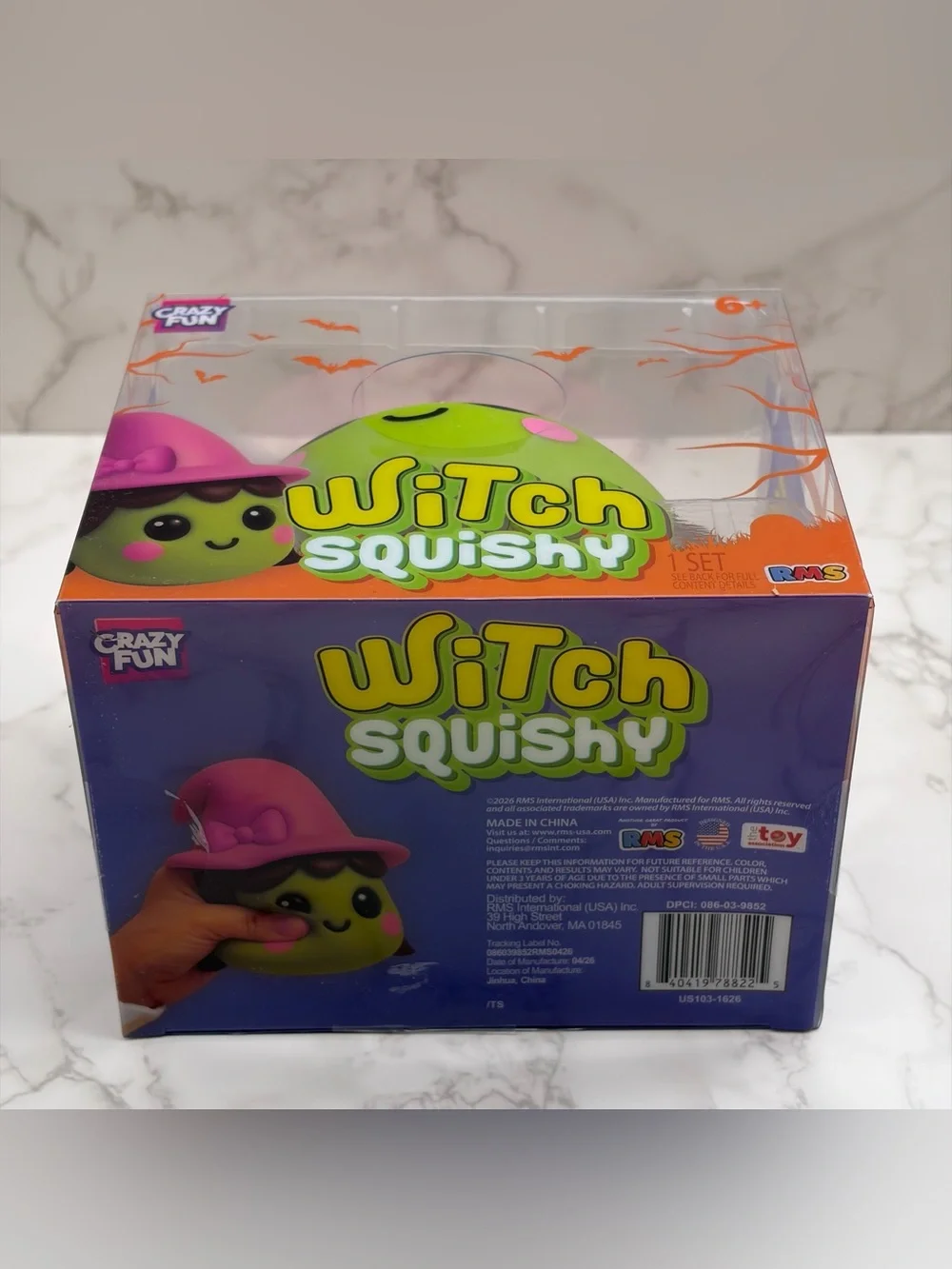 RMS Crazy Fun Witch Squishy Halloween Toy New
